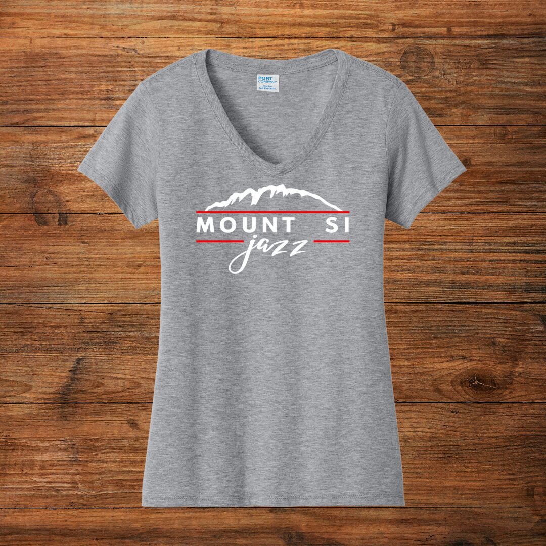 Jazz Band - Ladies V Neck Shirt - Image 3