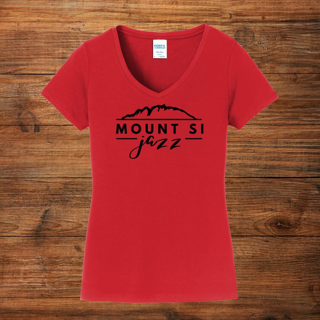 Jazz Band - Ladies V Neck Shirt - Image 2