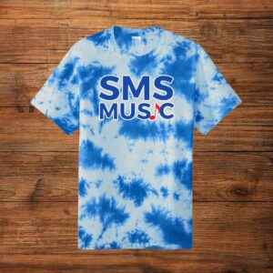 Blue SMS Music tie-dye t-shirt