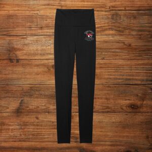 Black yoga leggings with wildcat band logo